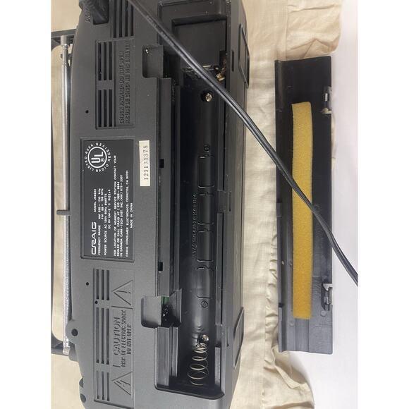 Craig JS8222 AM/FM Stereo Radio Cassette Recorder Boombox RARE | Tested & Works! - Picture 7 of 7
